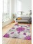 Baskılı Kaymaz Yıkanabilir Koridor Halısı Mutfak Halısı Salon Halısı Modern-45-Mor 3