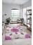 Baskılı Kaymaz Yıkanabilir Koridor Halısı Mutfak Halısı Salon Halısı Modern-45-Mor 5