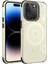 iPhone 14 Pro - Uyumlu Gkm Wireless Şarj Özellikli Desenli Hot Kapak-Gold 1