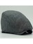 Erkek Kasket Gri Keten Yazlık Flat Cap Şapka 1