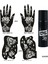 Çiçekli Modeller El Ayak Geçici Dövme Seti Spray Tattoo Dark Siyah Renk 1