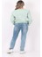 Kadın Street One Önden Bağcıklı Yıkamalı Mavi Denim Kot Pantolon 5