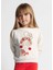Yazlık Kız Işlemeli Uzun Kol Sweatshirt Krem 1