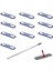 Orlon Mavi Statik Toz Mop Takımı Seti - 50 Cm. - 10 Adet Mop + Mop Tutucu + Sap - 1 Takım 1