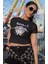 Üzgün Kuromi Baskılı Crop Top, Sorry Yazılı Crop Bluz 2
