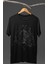 Sarı-Kırmızı Göz Detaylı Aslan Baskılı T-Shirt Unisex Şık Tasarımlı Aslan Baskılı T-Shirt 1