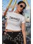Trasher Magazine Baskılı Crop Top, Örümcek Desen Baskılı Crop Bluz 1