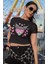 Kalpli Kuromi Baskılı Crop Top, Kalp Baskılı Crop Bluz 2