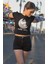 Uyuyan Hello Kitty Baskılı Crop Top, Çizgi Film Karakteri Baskılı Crop Bluz 2