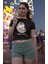 Uyuyan Hello Kitty Baskılı Crop Top, Çizgi Film Karakteri Baskılı Crop Bluz 3