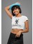 It's Fine I'm Fine Baskılı Crop Top, Kedi Baskılı Crop Bluz 1