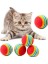 Buffer® 3lü Gökkuşağı Sünger Kedi Köpek Çiğneme Oyun Topu 4,2 cm 1
