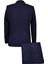 Erkek Lacivert Armürlü Silim Fit Takım Elbise BGL-ST03494 3