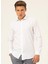 Slim Fit Klasik Yaka Düz Beyaz Erkek Gömlek GM1007100541 1