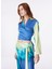 Kruvaze Yaka Batik Çok Renkli Kadın Bluz F4SL-BLZ0835 1
