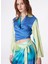 Kruvaze Yaka Batik Çok Renkli Kadın Bluz F4SL-BLZ0835 4