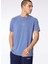 Indigo Erkek Bisiklet Yaka Relaxed Baskılı T-Shirt D4SM-TST3282 1