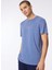 Indigo Erkek Bisiklet Yaka Relaxed Baskılı T-Shirt D4SM-TST3282 3