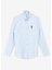 Slim Fit Düğmeli Yaka Açık Mavi Erkek Gömlek NOVA024Y 1