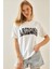 Siyah Bisiklet Yaka Yazılı T-Shirt 5YXK1-48234-02 1