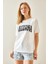 Siyah Bisiklet Yaka Yazılı T-Shirt 5YXK1-48234-02 2