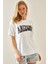 Siyah Bisiklet Yaka Yazılı T-Shirt 5YXK1-48234-02 3