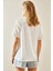 Siyah Bisiklet Yaka Yazılı T-Shirt 5YXK1-48234-02 4