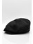 Erkek Şapka Siyah Yün Kasket Flat Cap 1