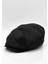 Erkek Şapka Siyah Yün Kasket Flat Cap 5