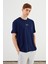 Leo Erkek Oversize Tshirt %100 Pamuk Bisiklet Yaka Baskı Detaylı Basic Tişört CMRE85 1