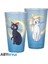 Saılor Moon Large Glass Luna & Artemis 1
