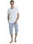 Erkek Beyaz Kapri Pijama Takımı 40520 2