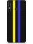 Infinix Hot 8 Sarı Lacivert Karbon Motif Desenli Silikon Kılıf 1