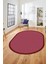Dijital Kaymaz Yıkanabilir Jüt-Hasır Desen Oval Mutfak Yolluk Salon Halısı, O-Jüt-03-Kırmızı, 1