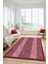 Dijital Baskılı Kaymaz Yıkanabilir Jüt-Hasır Desenli Mutfak Yolluk Salon Halısı, Jüt-02-Kırmızı, 3