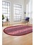 Dijital Kaymaz Yıkanabilir Jüt-Hasır Desenli Oval Mutfak Yolluk Salon Halısı, O-Jüt-02-Kırmızı, 2