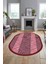Dijital Kaymaz Yıkanabilir Jüt-Hasır Desenli Oval Mutfak Yolluk Salon Halısı, O-Jüt-02-Kırmızı, 3