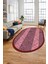 Dijital Kaymaz Yıkanabilir Jüt-Hasır Desenli Oval Mutfak Yolluk Salon Halısı, O-Jüt-02-Kırmızı, 5