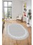 Modern Jüt Desenli Dijital Kaymaz Yıkanabilir Oval Yolluk Koridor Salon Halısı, O-Jüt-14-Gri, 2