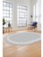 Modern Jüt Desenli Dijital Kaymaz Yıkanabilir Oval Yolluk Koridor Salon Halısı, O-Jüt-14-Gri, 5
