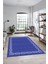 Modern Jüt-Hasır Desenli Dijital Kaymaz Yıkanabilir Yolluk Koridor Salon Halısı, Jüt-14-Mavi, 2