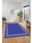 Modern Jüt-Hasır Desenli Dijital Kaymaz Yıkanabilir Yolluk Koridor Salon Halısı, Jüt-14-Mavi, 4