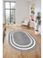 Jüt-Hasır Desen Dijital Baskı Kaymaz Yıkanabilir Oval Yolluk Koridor Salon Halısı, O-Jüt-12-Gri, 3