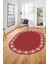 Jüt-Hasır Desen Dijital Kaymaz Yıkanabilir Oval Yolluk Koridor Salon Halısı, O-Jüt-15-Kırmızı, 4