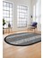 Dijital Kaymaz Yıkanabilir Jüt-Hasır Desenli Oval Mutfak Yolluk Salon Halısı, O-Jüt-02-Gri, 2