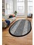 Dijital Kaymaz Yıkanabilir Jüt-Hasır Desenli Oval Mutfak Yolluk Salon Halısı, O-Jüt-02-Gri, 5