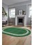 Dijital Kaymaz Yıkanabilir Jüt-Hasır Desen Modern Oval Mutfak Yolluk Salon Halısı, O-Jüt-04-Yeşil, 3