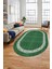 Dijital Kaymaz Yıkanabilir Jüt-Hasır Desen Modern Oval Mutfak Yolluk Salon Halısı, O-Jüt-04-Yeşil, 4