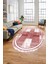 Jüt Desenli Dijital Kaymaz Yıkanabilir Oval Mutfak Yolluk Koridor Salon Halısı, O-Jüt-11-Kırmızı, 2