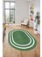 Jüt-Hasır Desen Dijital Baskı Kaymaz Yıkanabilir Oval Yolluk Koridor Salon Halısı, O-Jüt-12-Yeşil, 3